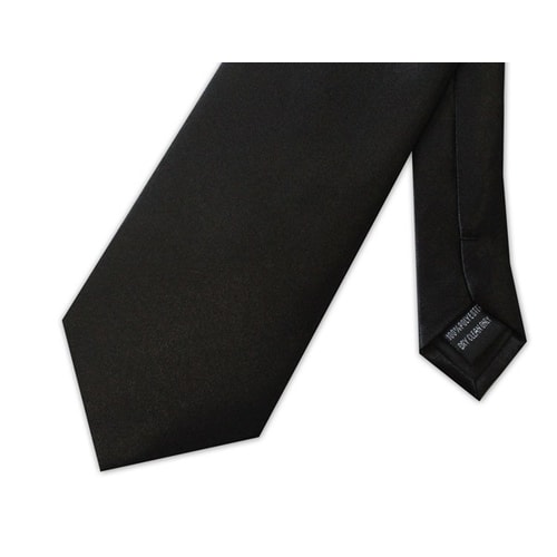 Knightsbridge Extra Long Plain Tie Black
