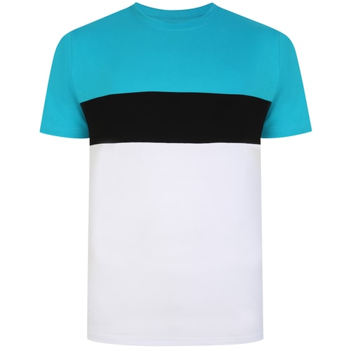 Bigdude Striped Cut And Sew T-Shirt White