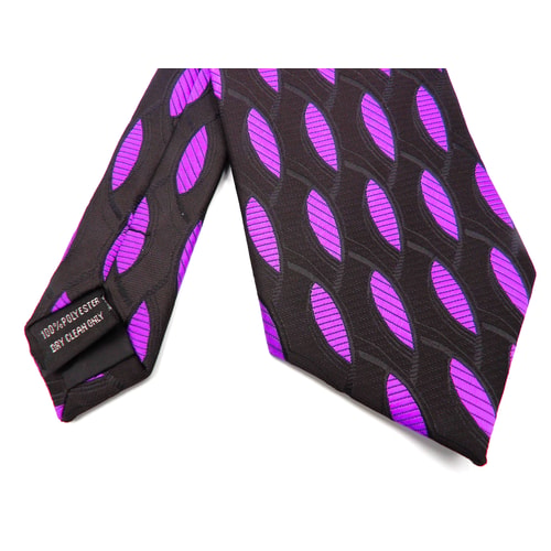 Knightsbridge Extra Long Abstract Tie Purple