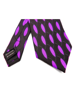 Knightsbridge Extra Long Abstract Tie Purple