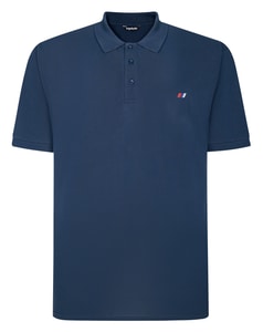 Bigdude Embroidered Logo Polo Shirt Navy
