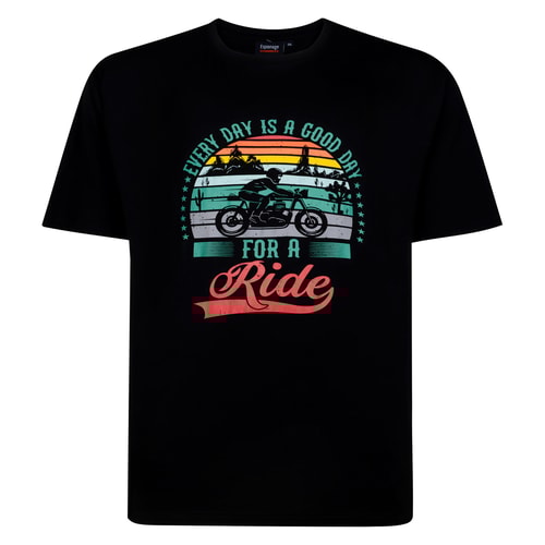 Espionage Ride Print T-Shirt Black