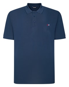 Bigdude Embroidered Logo Polo Shirt Navy
