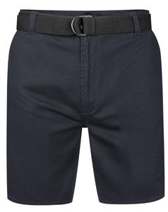 Bigdude Stretch Chino Shorts With Belt Navy