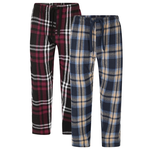 Bigdude Twin Pack Flannel Pants Black
