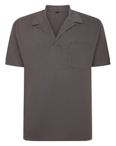 Bigdude Relaxed Collar Polo Shirt Stone