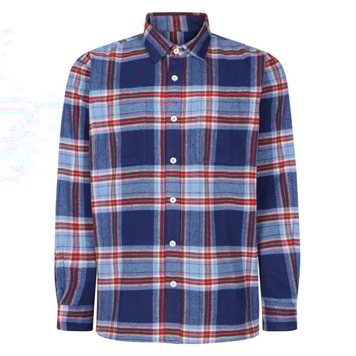 Bigdude Heavy Flannel Overshirt Blue