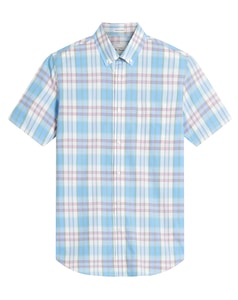 Ben Sherman Irregular Check Short Sleeve Shirt Glacier 