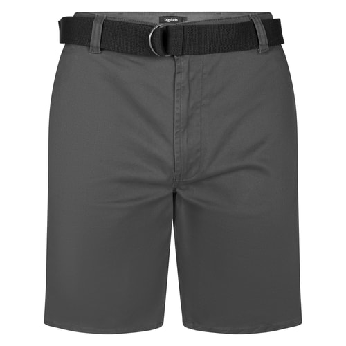 Bigdude Stretch Chino With Belt Charcoal