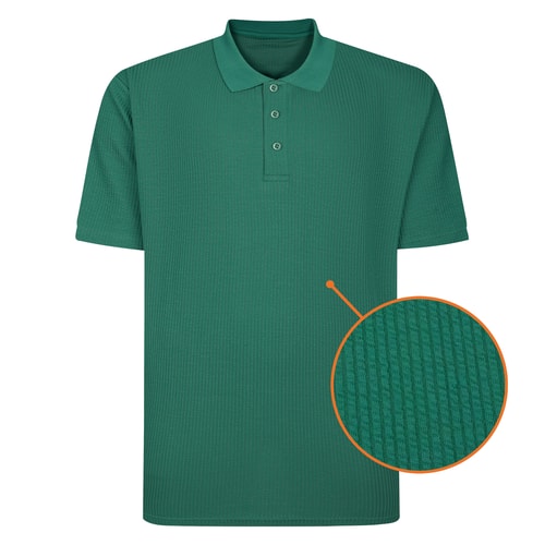 Bigdude Seersucker Polo Shirt Teal