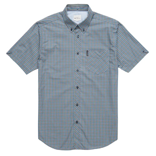 Ben Sherman Mini Gingham Short Sleeve Shirt Lilac 