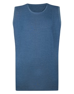 Bigdude Plain Sleeveless T-Shirt Denim Marl