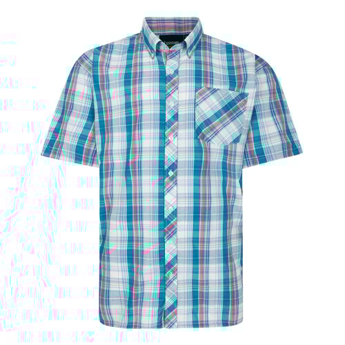 Espionage Check Shirt Green/Pink/White