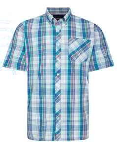 Espionage Check Shirt Green/Pink/White