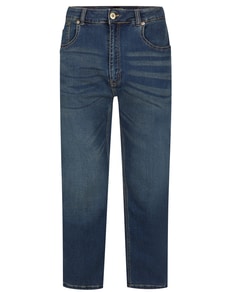 Bigdude Stretch Jeans With Whiskers Vintage Wash Tall