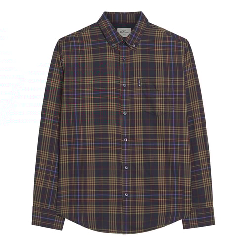 Ben Sherman Multi Check Long Sleeve Shirt Dark Navy