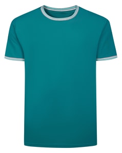 Bigdude Contrast Tipped T-Shirt Teal