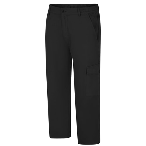 Bigdude Elasticated Waist Cargo Trousers Black