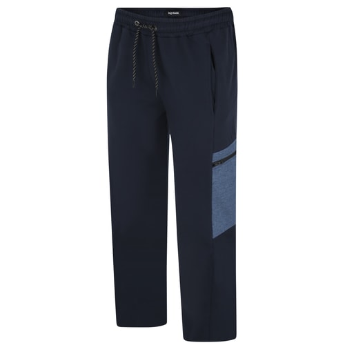 Bigdude Contrast Pocket Cargo Joggers Navy
