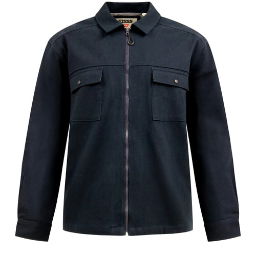 D555 Cleveley Long Sleeve Shacket Overshirt Dark Navy