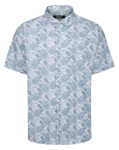 Bigdude Paisley Short Sleeve Shirt White