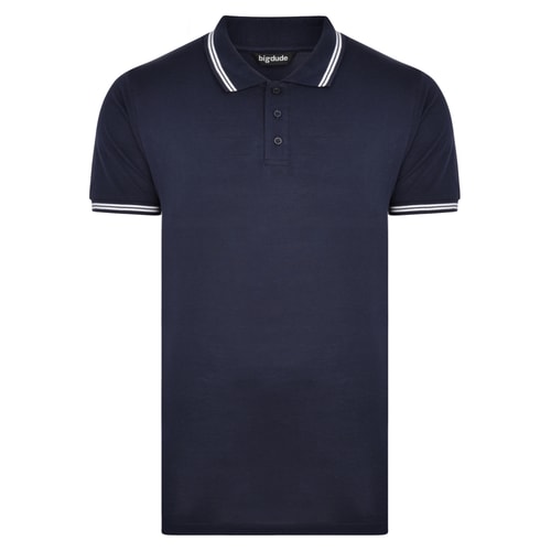 Bigdude Tipped Polo Shirt Navy