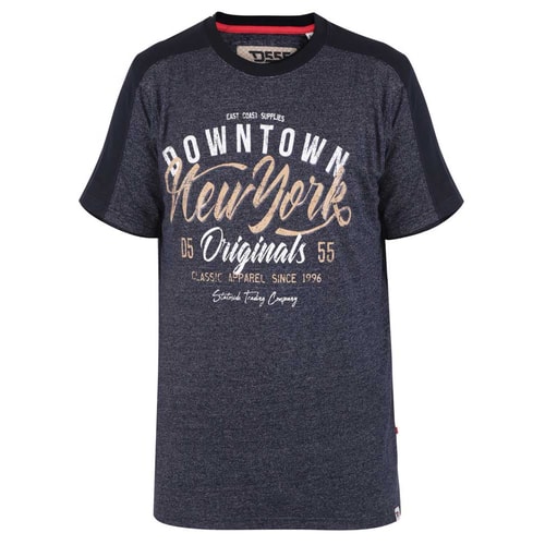 D555 New York Printed T-Shirt Navy