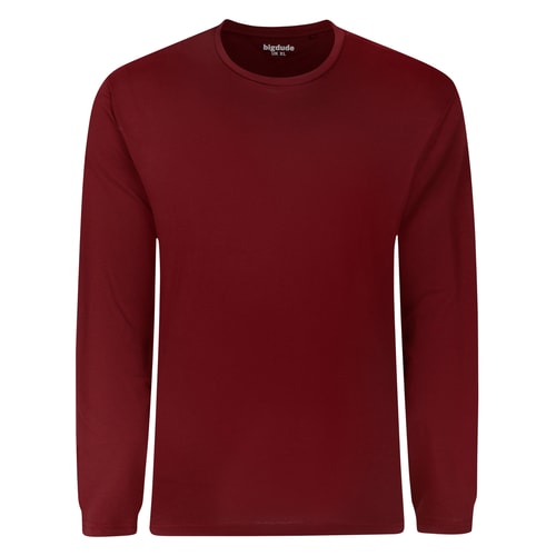 Bigdude Long Sleeve T-Shirt Burgundy