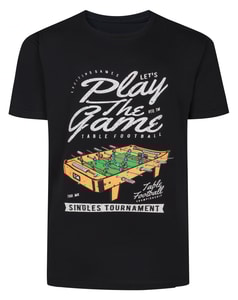 Bigdude Play The Game Print T-Shirt Black
