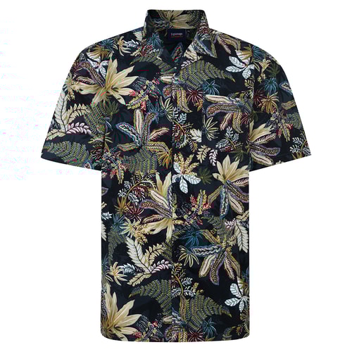 Espionage All Over Jungle Print Shirt Olive
