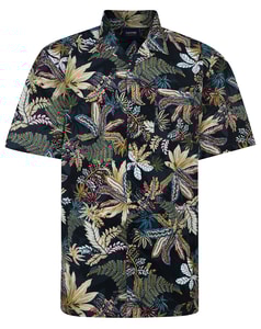 Espionage All Over Jungle Print Shirt Olive
