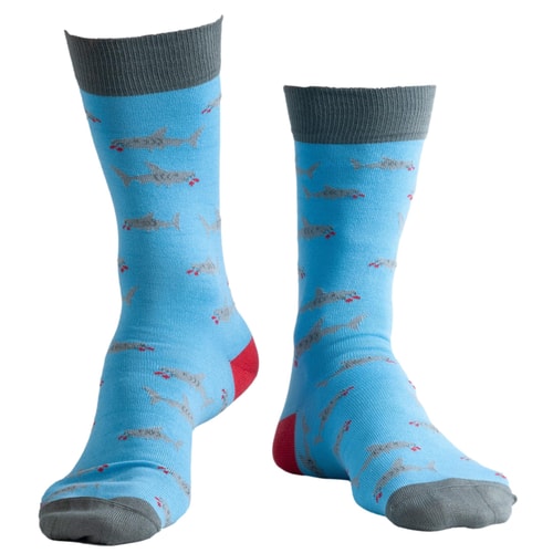 Doris & Dude Shark Socks Blue