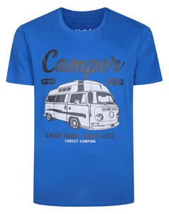 Bigdude Camper Print T-Shirt Deep Blue