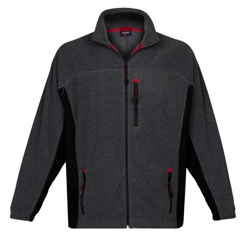 Espionage Bonded Rib Fleece Jacket Charcoal