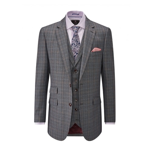 Skopes Warley Check Jacket Grey/Blue