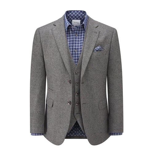 Skopes Hafren Tweed Blazer Charcoal