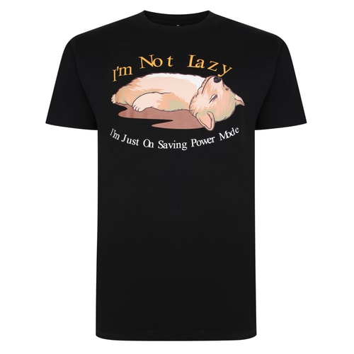 Bigdude Lazy Dog T-Shirt Black
