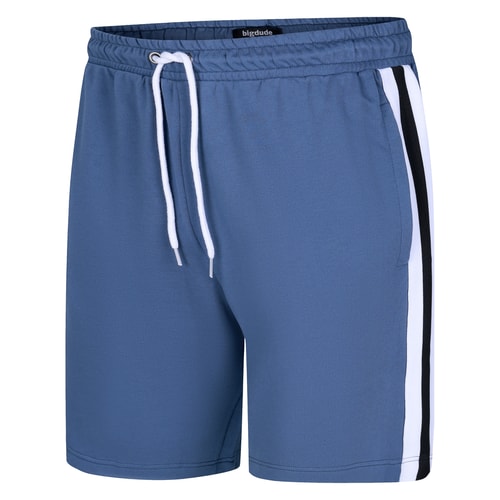 Bigdude Contrast Tape Loop Back Shorts Dusty Blue