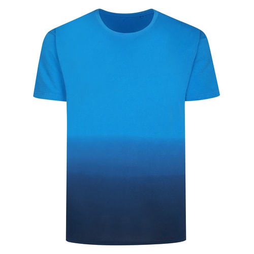 Bigdude Ombre T-Shirt Bright Blue/Navy