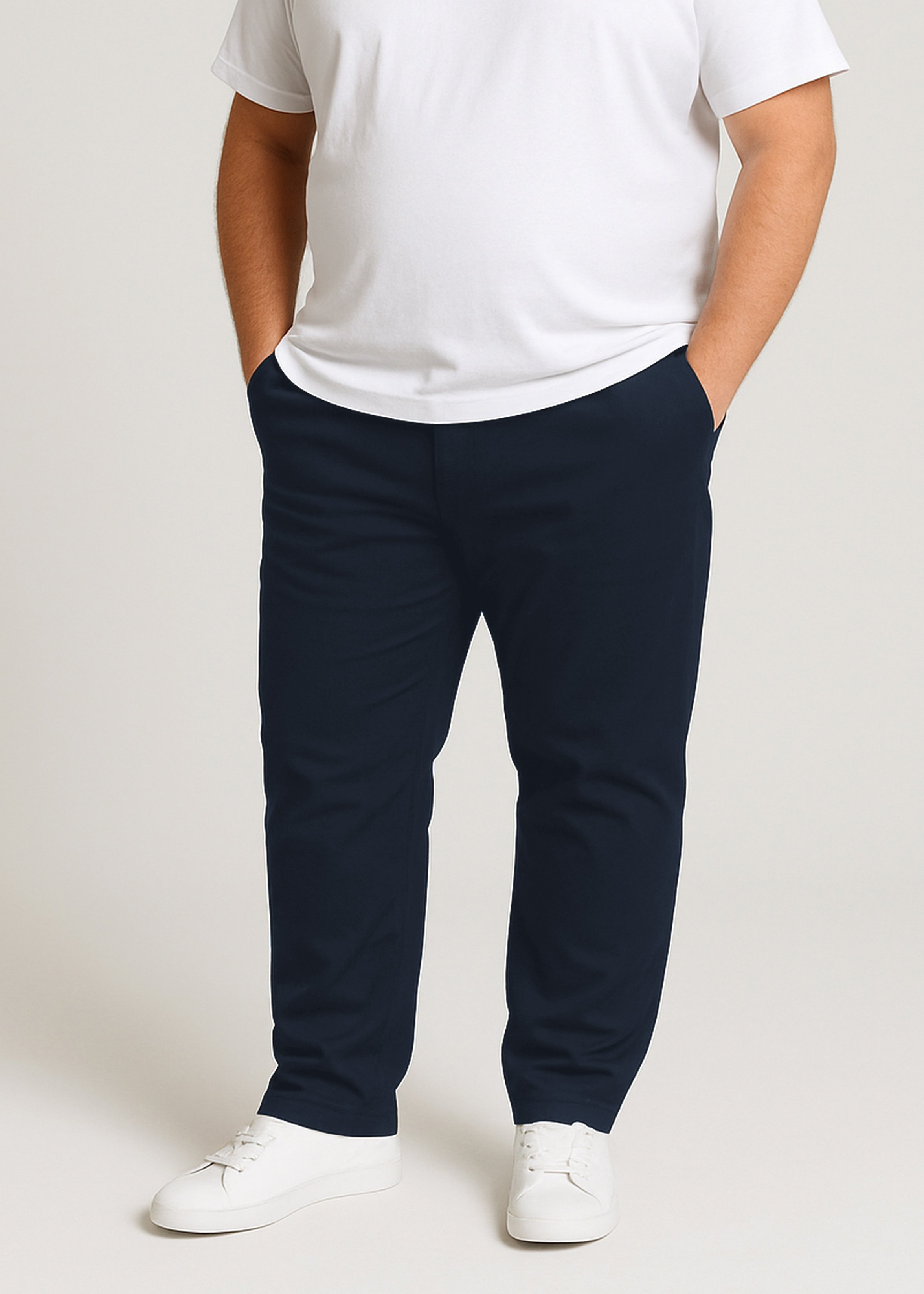 Bigdude Stretch Chino Trousers Navy | BigDude Bigdude Stretch Chino Trousers Navy | BigDude