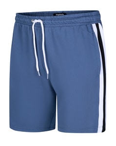 Bigdude Contrast Tape Loop Back Shorts Dusty Blue
