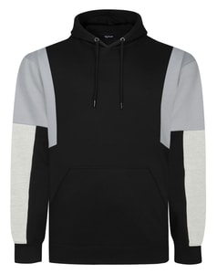 Bigdude Boxy Colour Block Hoodie Black Tall