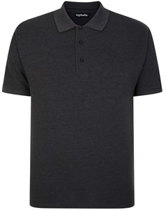 Bigdude Plain Polo Shirt Charcoal Tall