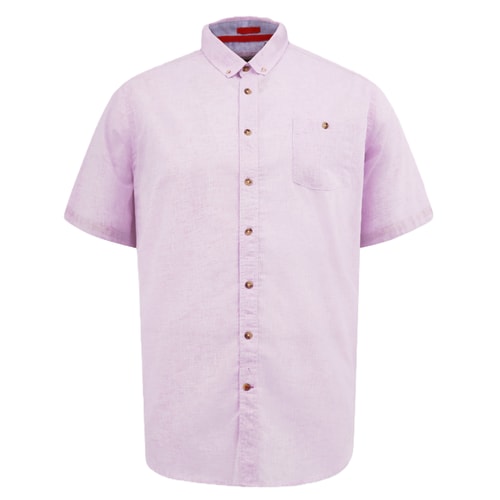 D555 Clarke 2 Linen Short Sleeve Shirt Pink