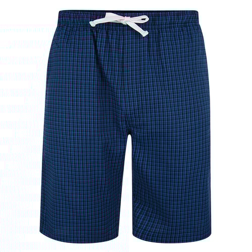 Bigdude Woven Check Pyjama Shorts Blue/Navy