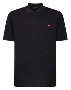 Bigdude Embroidered Logo Polo Shirt Black Tall
