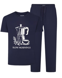 Bigdude Slow Mornings Pyjama Set Navy