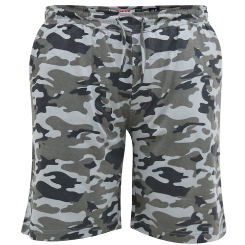 D555 Carlton Elasticated Waist Jersey Shorts Camo