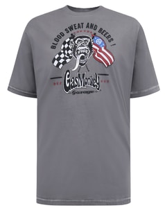 D555 Jasper Official Gas Monkey Printed T-Shirt Grey