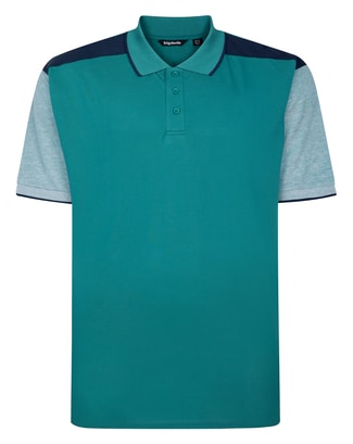 Bigdude Contrast Polo Teal